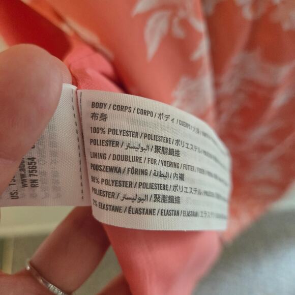 Abercrombie & Fitch Off The Shoulder Ruched Floral Midi Dress M - Picture 5 of 5